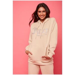 Juicy Couture x Forever 21 Rhinestone Fleece Hoodie Pullover Sweatshirt Medium